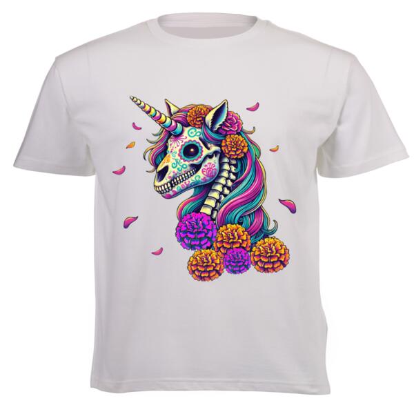 Dia de los Muertos Zombie Unicorn Unisex Short-sleeve T-shirt  Thumbnail
