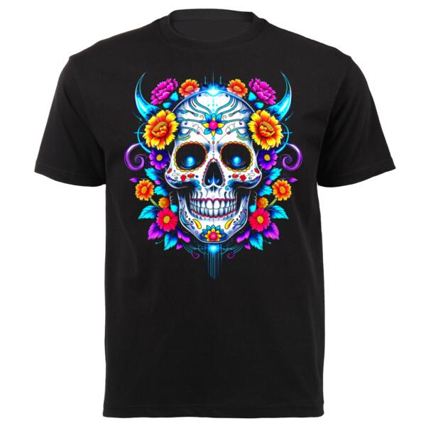 Sugar Skull Trippy2 Unisex Platinum Short-sleeve T-shirt Thumbnail