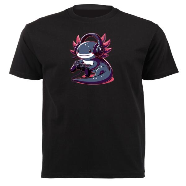 Axolotl Gamer Unisex Short-sleeve T-shirt Thumbnail