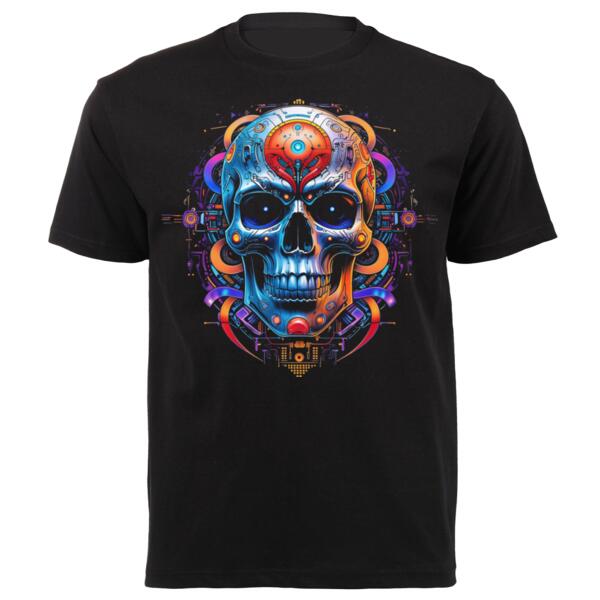 Tech Skull 2 Unisex Platinum Short-sleeve T-shirt Thumbnail