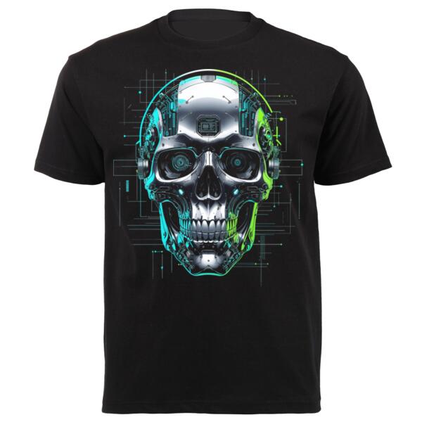 Tech Skull 3 Unisex Platinum Short-sleeve T-shirt Thumbnail