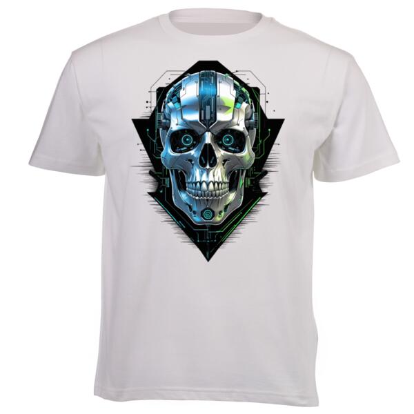 Tech Skull 4 Unisex Platinum Short-sleeve T-shirt Thumbnail