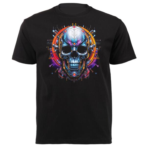 Tech Skull 5 Unisex Platinum Short-sleeve T-shirt Thumbnail
