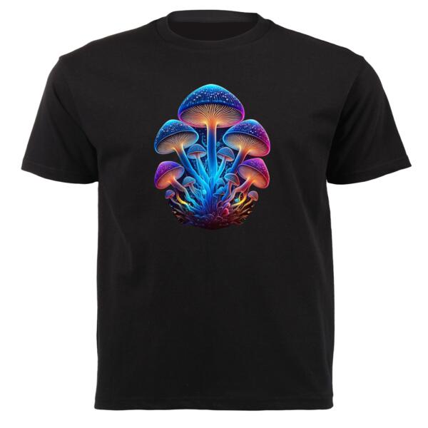 Trippy Bunch of Mushrooms Unisex Short-sleeve T-shirt  Thumbnail