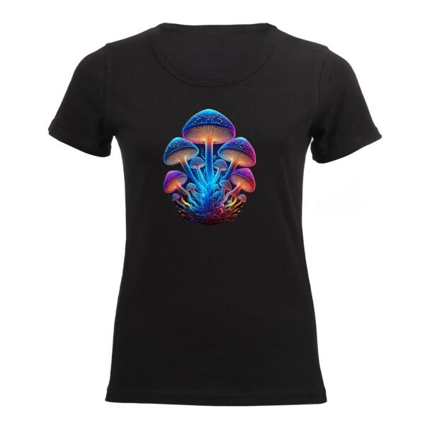 Trippy Bunch of Mushrooms Ladies Short-sleeve T-shirt Thumbnail