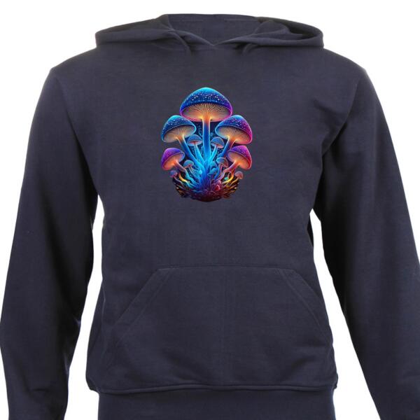 Trippy Bunch of Mushrooms Unisex Hoodie Thumbnail