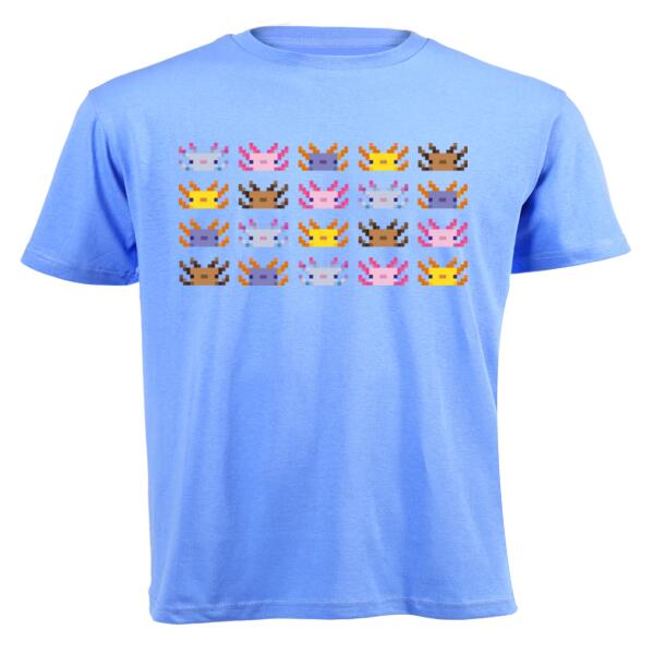 Minecraft Axolotl Pixel Space Invaders Unisex Short-sleeve T-shirt  Thumbnail