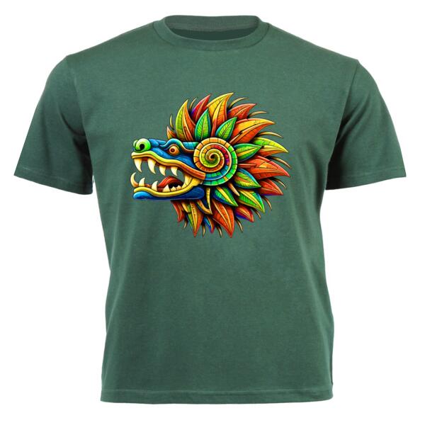 Electric Blue & Orange Quetzalcoatl  Unisex Short-sleeve T-shirt Thumbnail