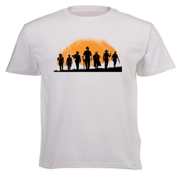 Red Dead Redemption Sunset Silhouette  Unisex Short-sleeve T-shirt Thumbnail