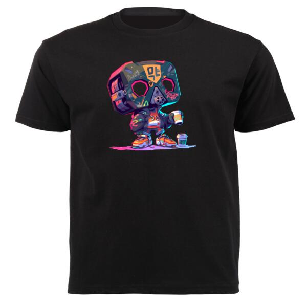 Chibi Cyberpunk Urban Cartoon Character Unisex Short-sleeve T-shirt Thumbnail