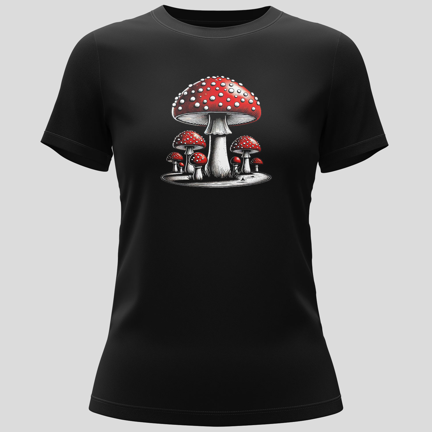 Amanita Mushrooms Ladies Short-sleeve T-shirt