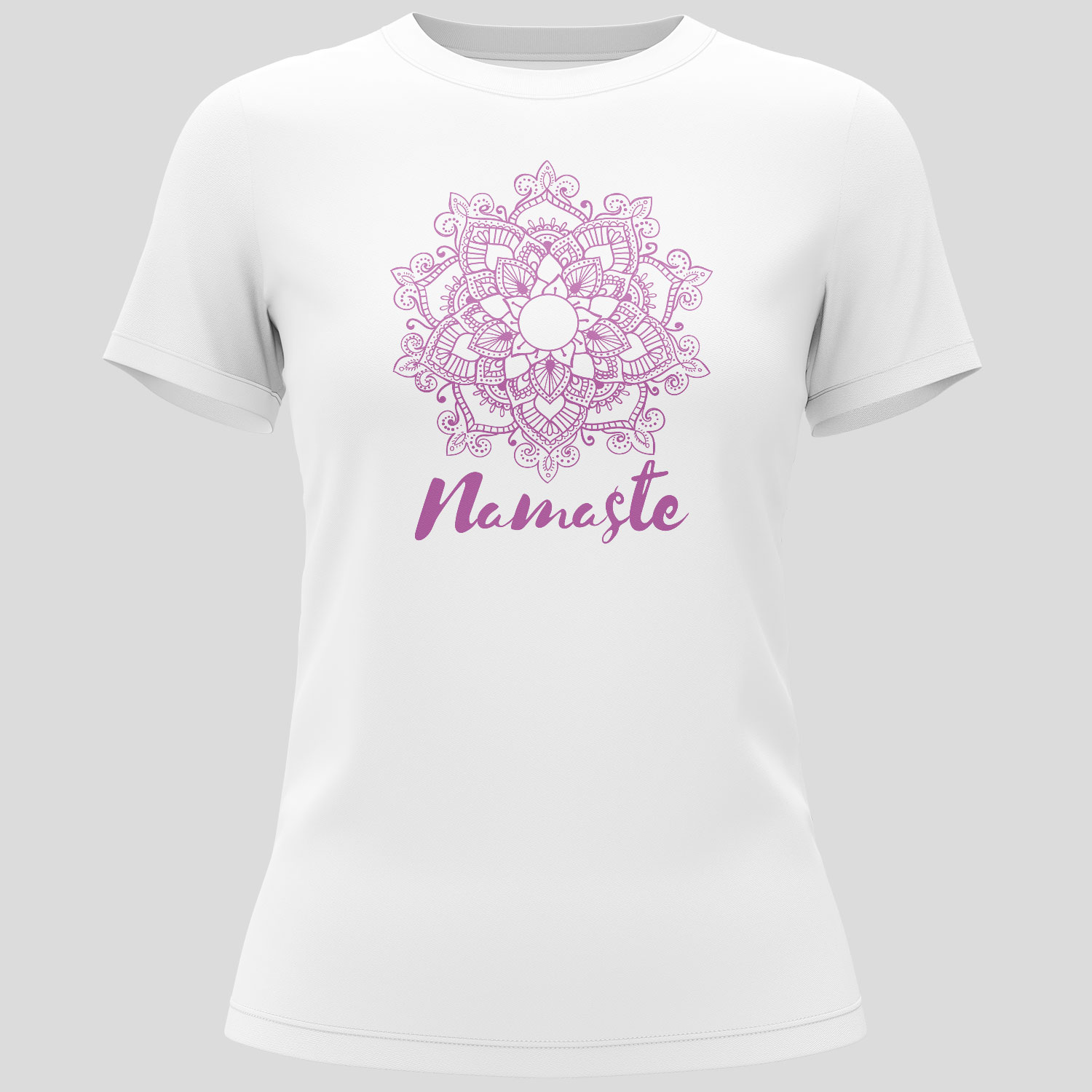 Purple Namaste Mandala Ladies Short-sleeve T-shirt