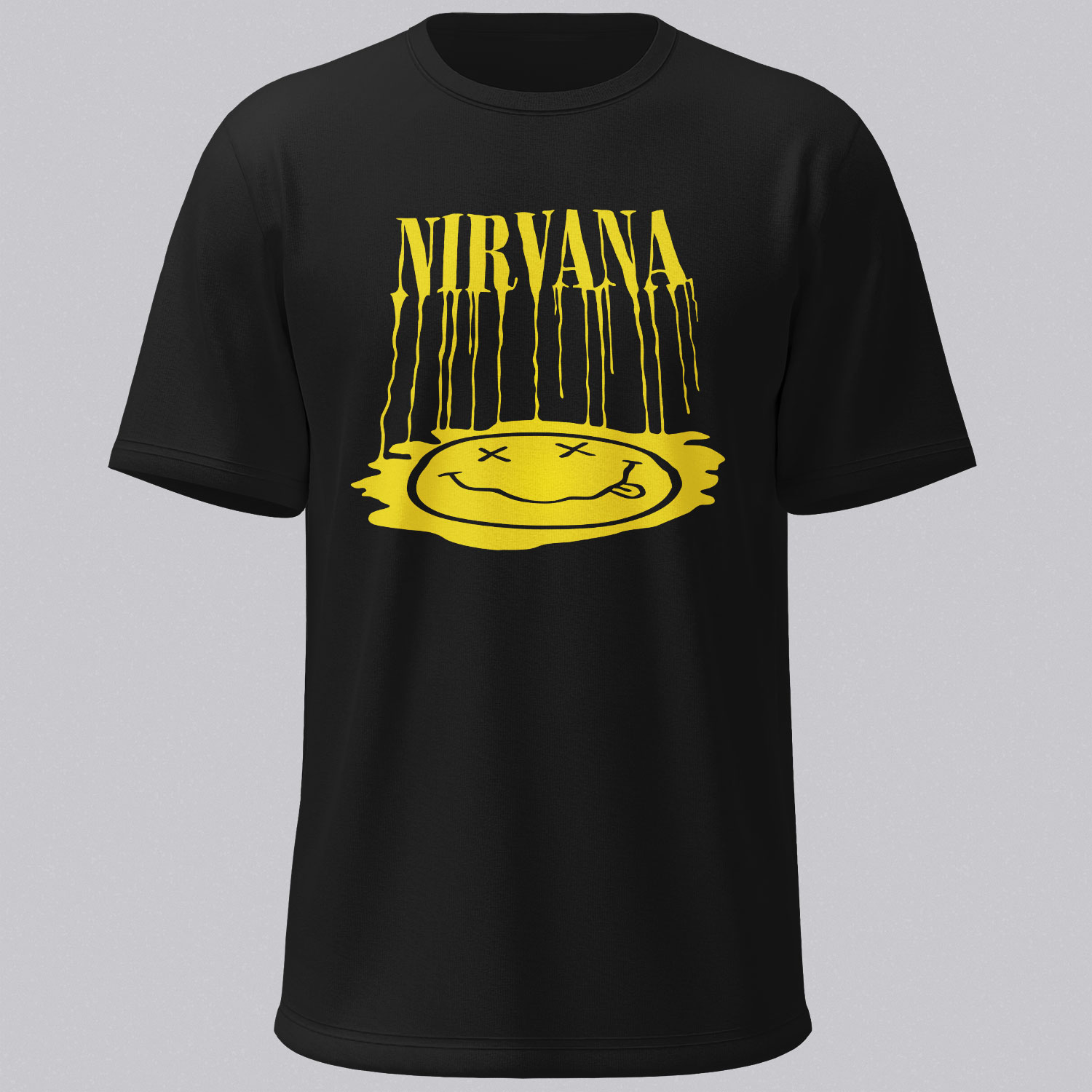 Nirvana Smiley Drippy Unisex Platinum Short-sleeve T-shirt
