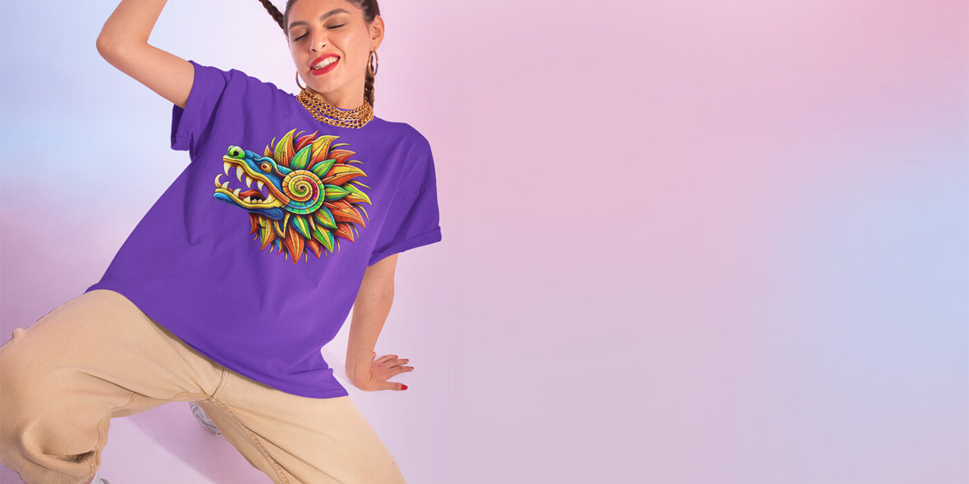 Oversized T-shirt with custom print DTG or DTF on cotton T-shirt printed in South Africa