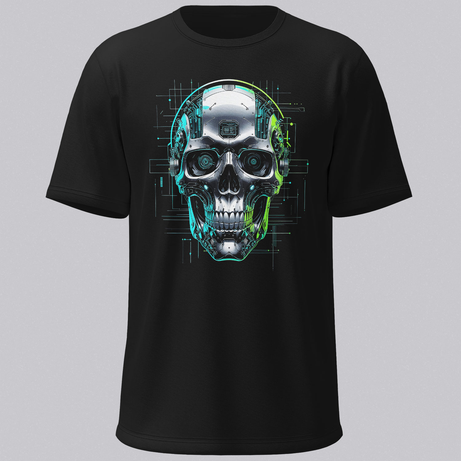 Men’s Cyber Skull Graphic Tee – SA Streetwear