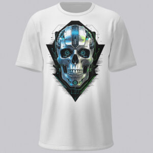 Shop Tech Skull T‑shirts with neon cyberpunk graphics, glowing colours and futuristic detail. Perfect for gamers, festival fans and SA streetwear lovers.