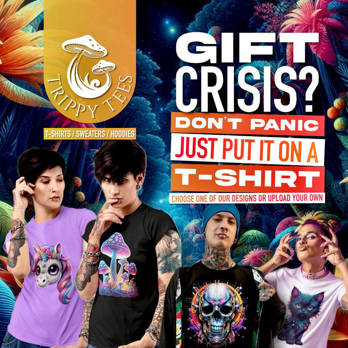 Gift Crisis - Gift a Unique printed T-Shirt